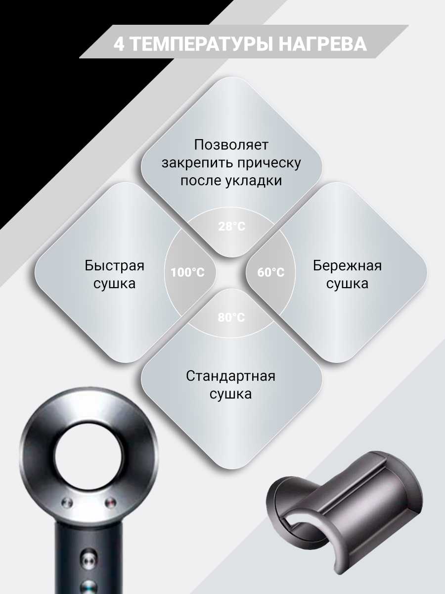 Фен для волос Профессиональный стайлер 5в1 фотография 4
