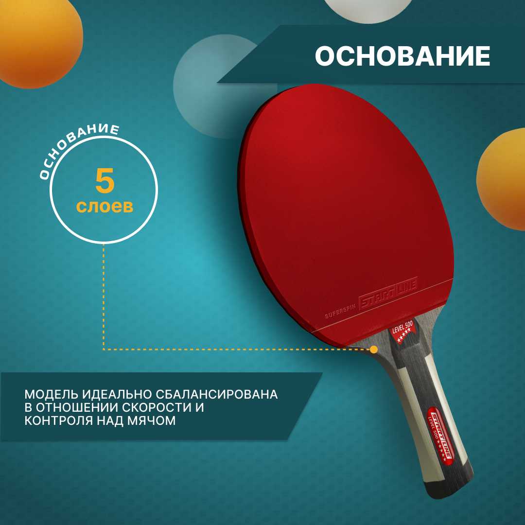 Ракетки для настольного тенниса Start Line Level 500 фотография 15