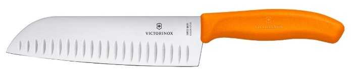 Нож сантоку VICTORINOX Swiss classic, блистер, лезвие 17 см фотография 3