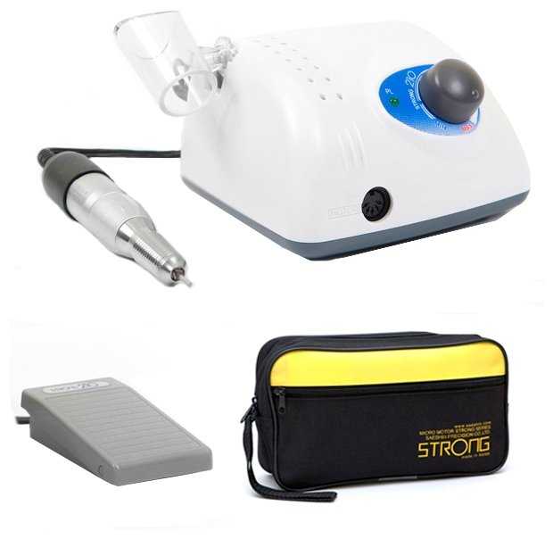 Аппарат для маникюра Strong 210/120 с сумкой 30000 об/мин