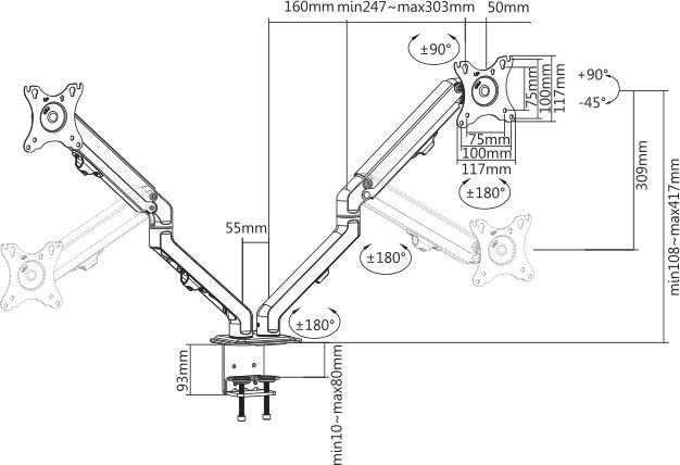 Кронштейн для мониторов Ultramounts UM729 фотография 6