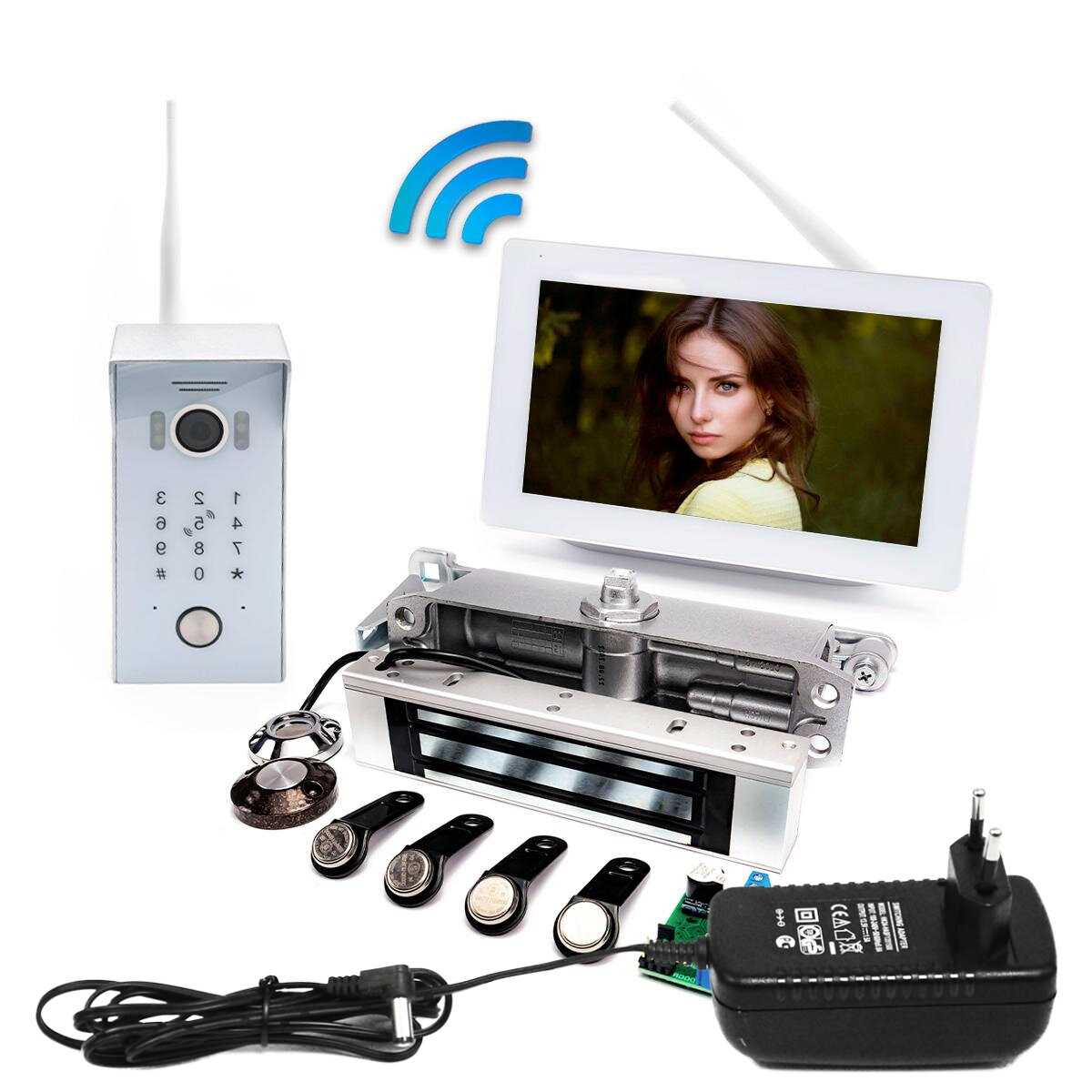 Комплект радиоканальный SkyNet Видеодомофон PL-400G (1+0+400.G) и Wi-Fi вызывная панель