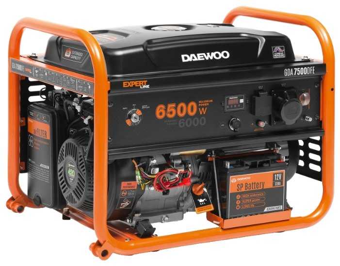 Газо-бензиновый генератор Daewoo Power Products GDA 7500DFE, (6500 Вт)