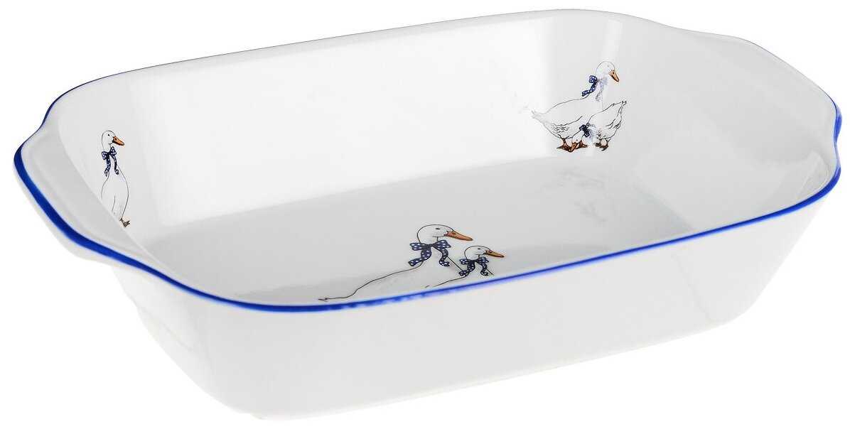 Лоток прямоугольный 21 см; декор