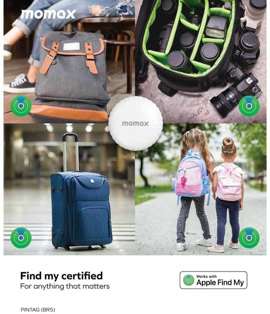 GPS трекер Momax PINTAG Find my Tracker (BR5W) фотография 12