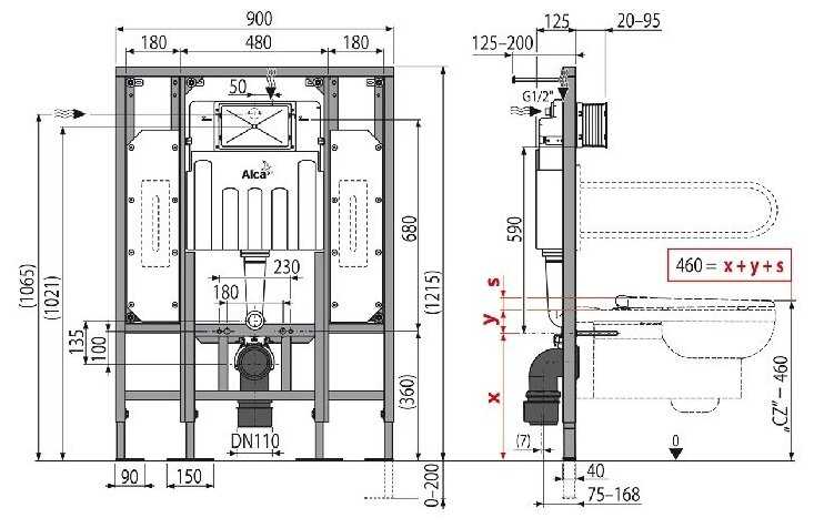 Рамная инсталляция Alcadrain AM101/1300H фотография 3