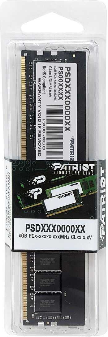 Оперативная память Patriot Memory SL 8 ГБ DDR4 DIMM (PSD48G213381) фотография 3