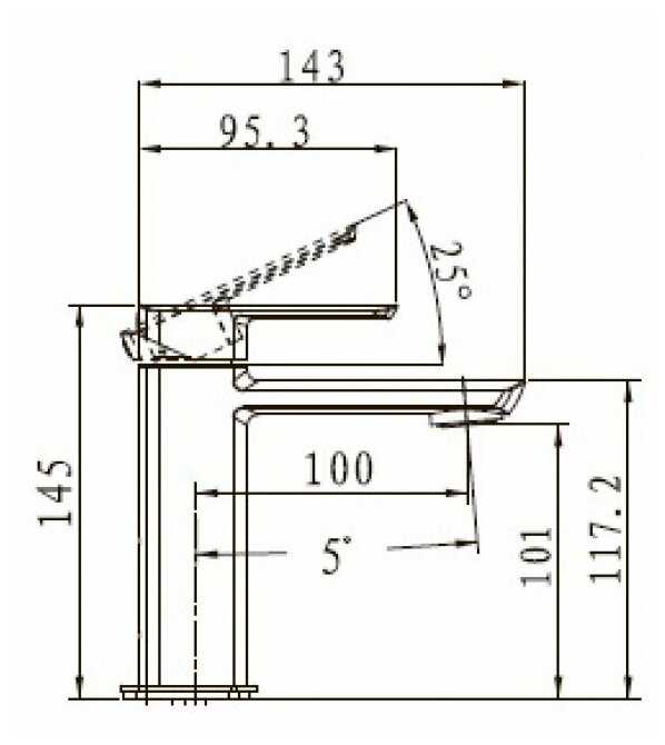 Смеситель для раковины (умывальника) KAISER Saga 53011, рычажный фотография 4