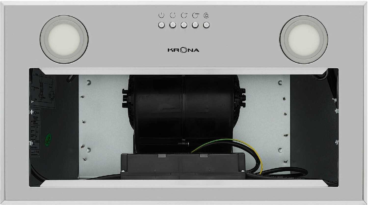 Вытяжка встраиваемая Krona ADEL 600 INOX PB фотография 2