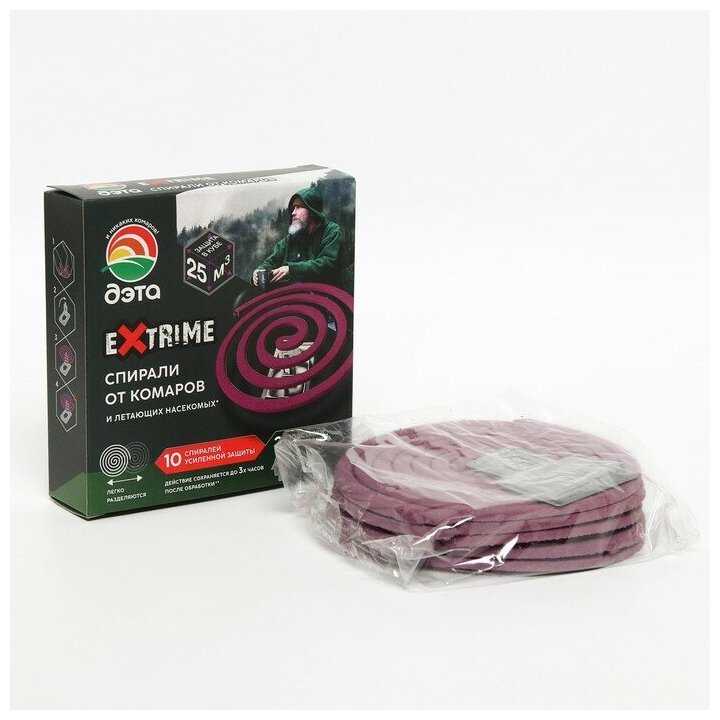 Комплект Спирали от комаров и летающих насекомых ДЭТА EXTRIME 10 шт. + 2 подставки х 2 шт. фотография 2
