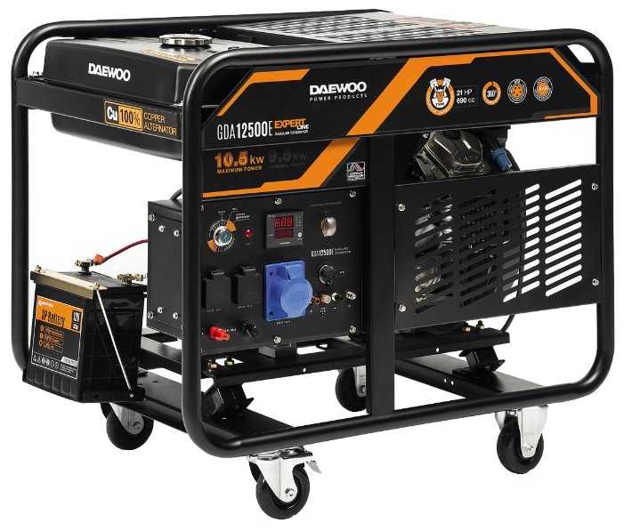 Бензиновый генератор Daewoo Power Products GDA 12500E, (10500 Вт)