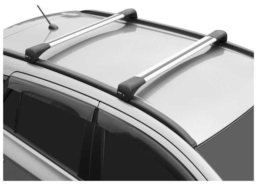 Багажник на крышу Lux Bridge для Mitsubishi Outlander 3 2012-2020, серебристый 110-110 фотография 2