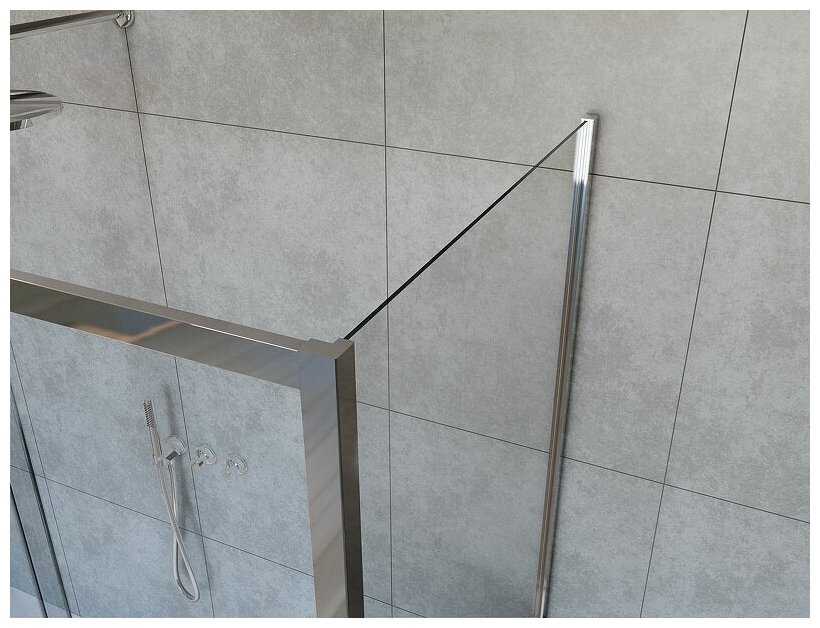 Душевой уголок Vincea Garda VSR-1G28018CL 180х80х190 профиль хром, стекло прозрачное фотография 3