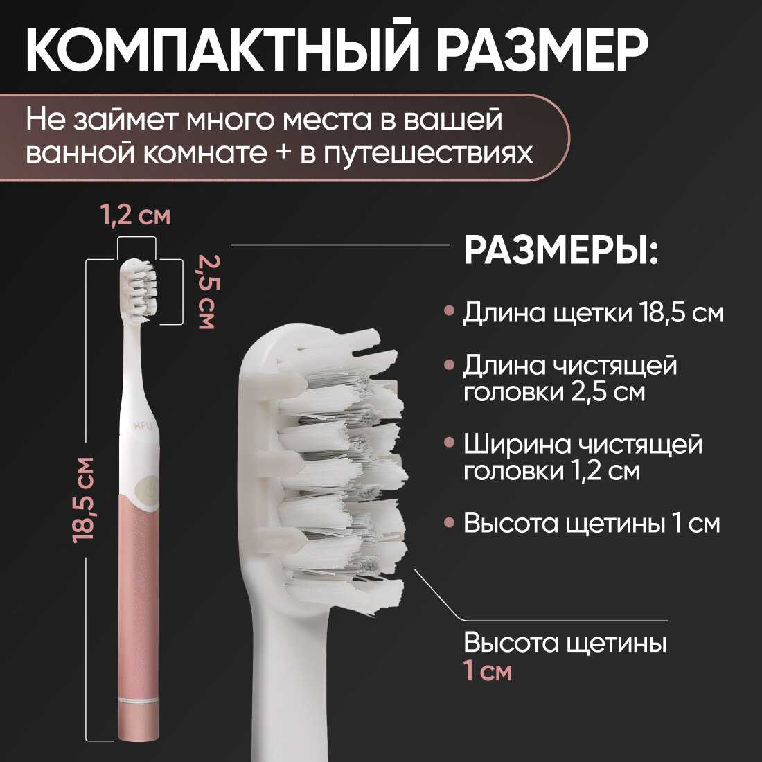 Электрическая зубная щетка ON WHITE, цвет: розовое золото /Щетка зубная электрическая взрослая фотография 15