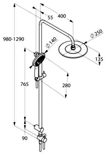 Душевая стойка KLUDI Freshline 6709005-00, хром фотография 1