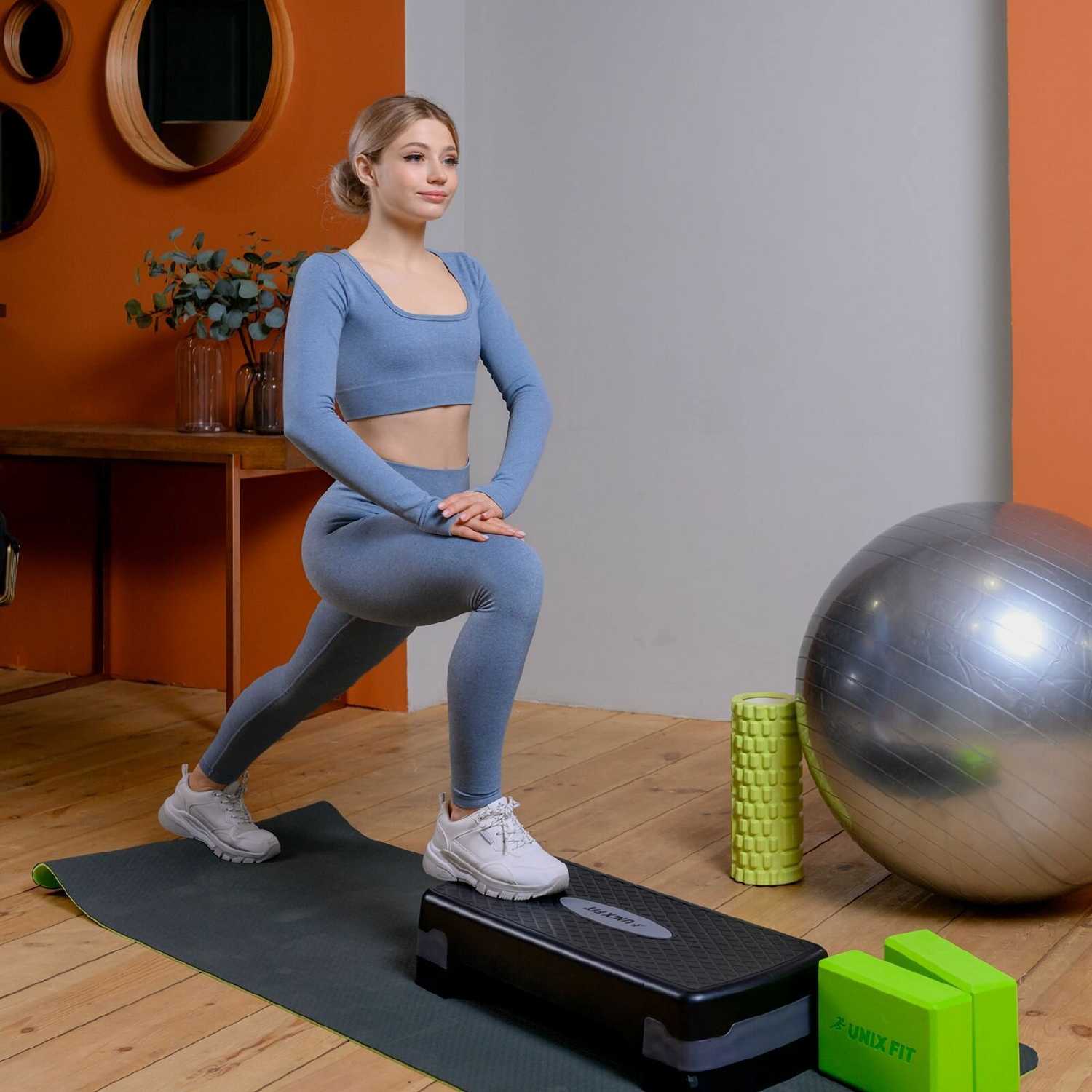 Степ-платформа UNIX Fit (3 уровня, 80 см) фотография 19