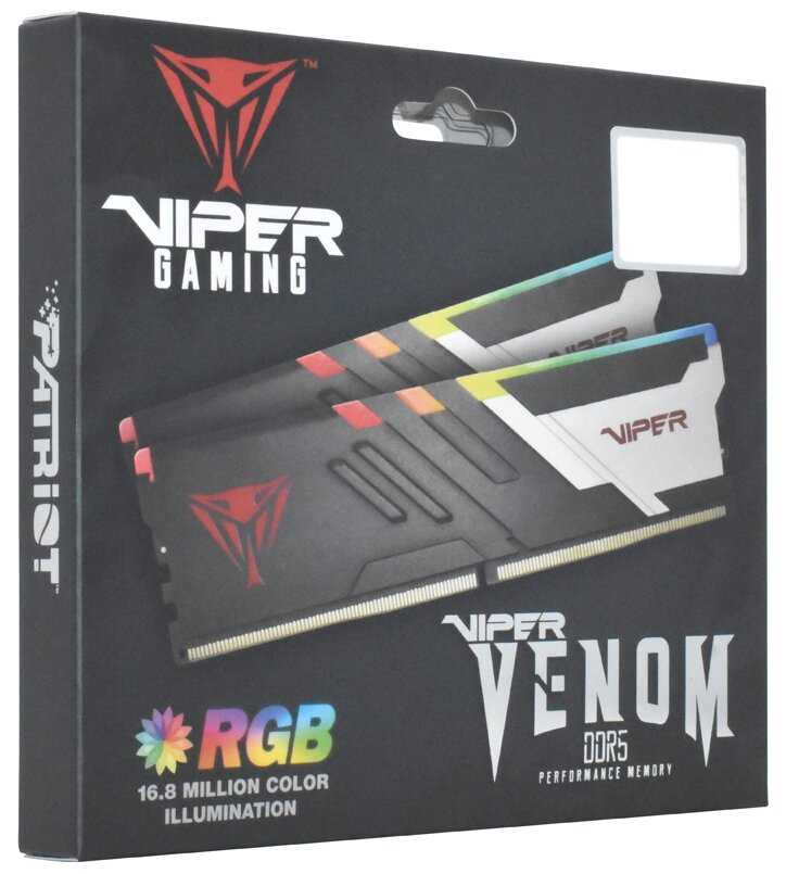 Оперативная память Patriot Memory VIPER Venom RGB DDR5 DIMM (PVVR564G560C40K) фотография 5