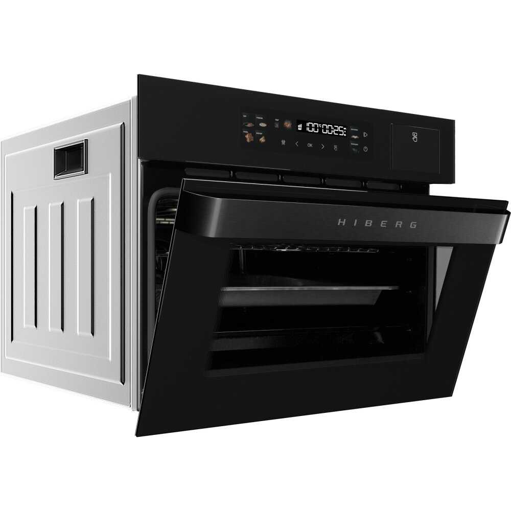 Духовой шкаф HIBERG S-VMF 5515 B SMART, встраиваемый, с паром, гриль, фритюр фотография 1