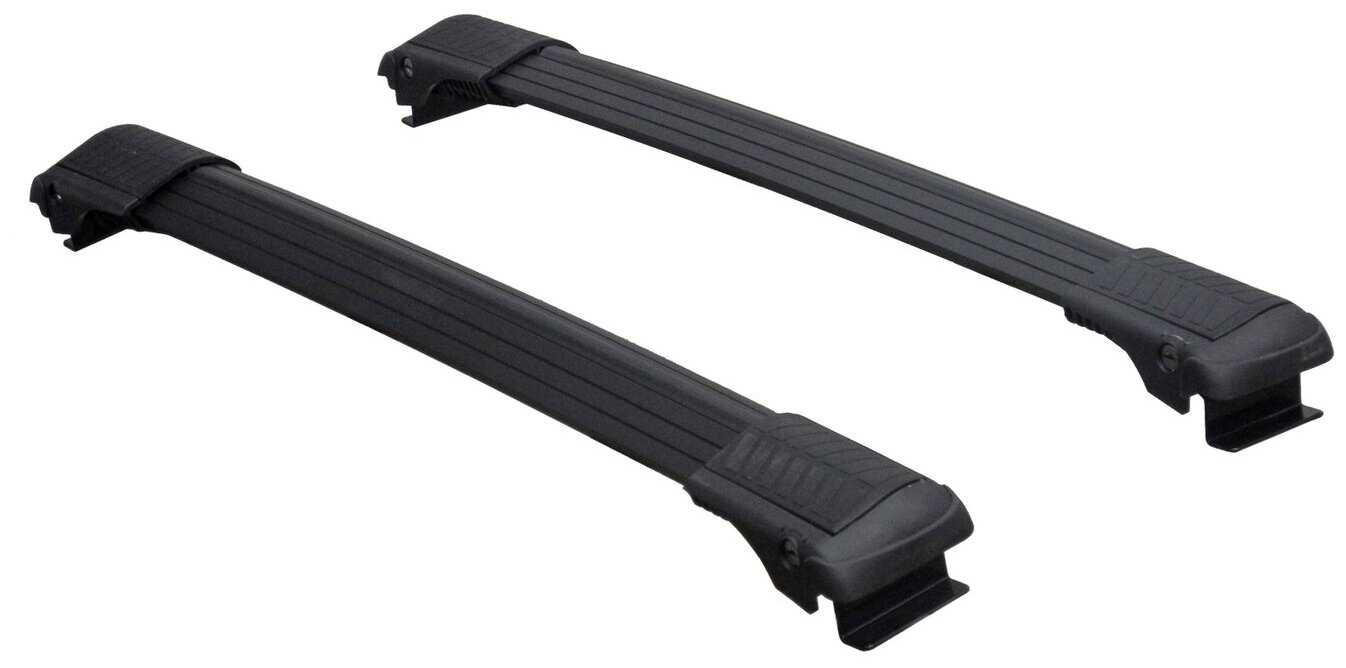 Багажник на рейлинги Renault Duster II (2015-2020) - Lux Hunter черные дуги