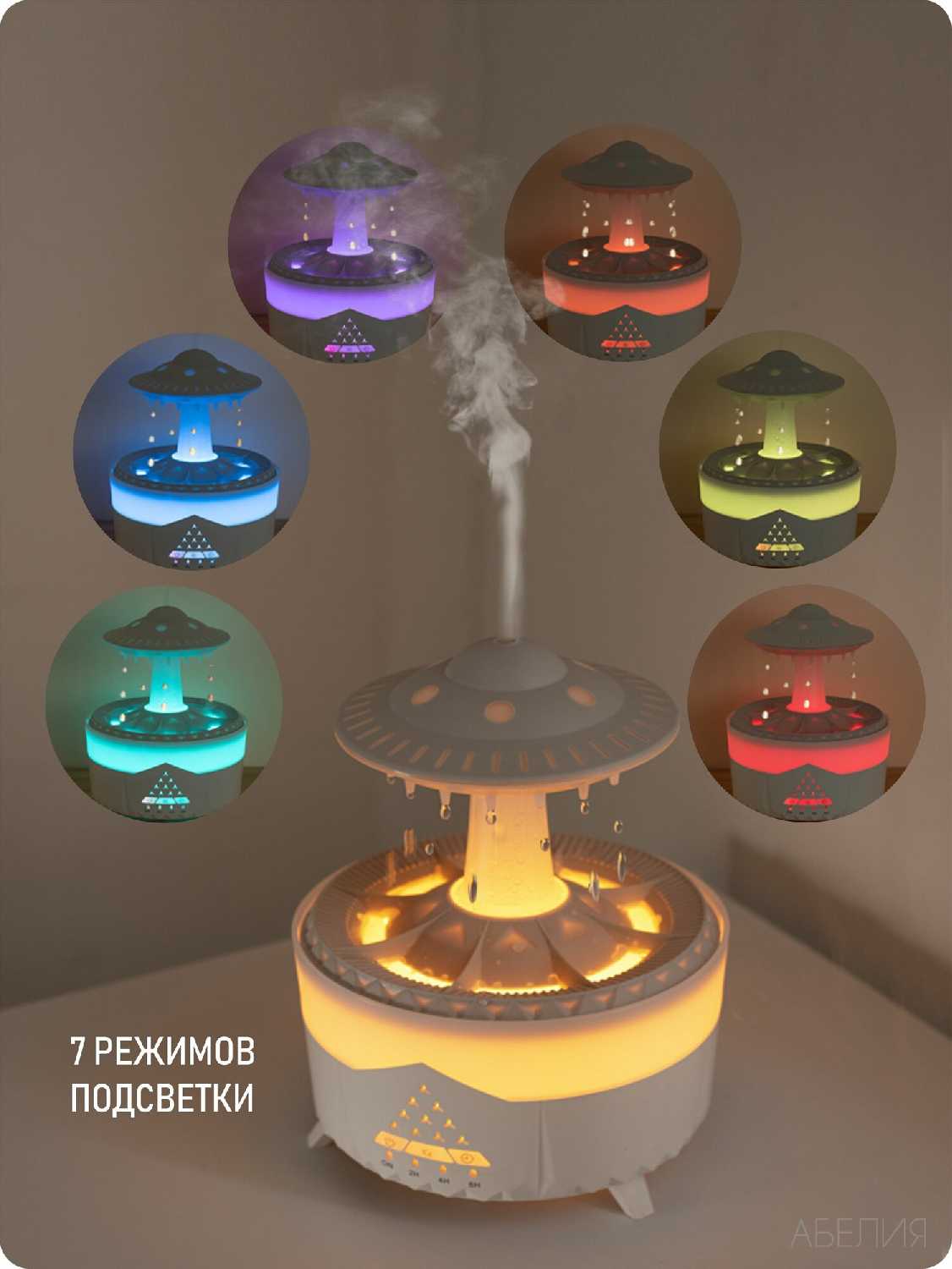Увлажнитель воздуха Увлажнитель воздуха с подсветкой и эффектом пламени фотография 16