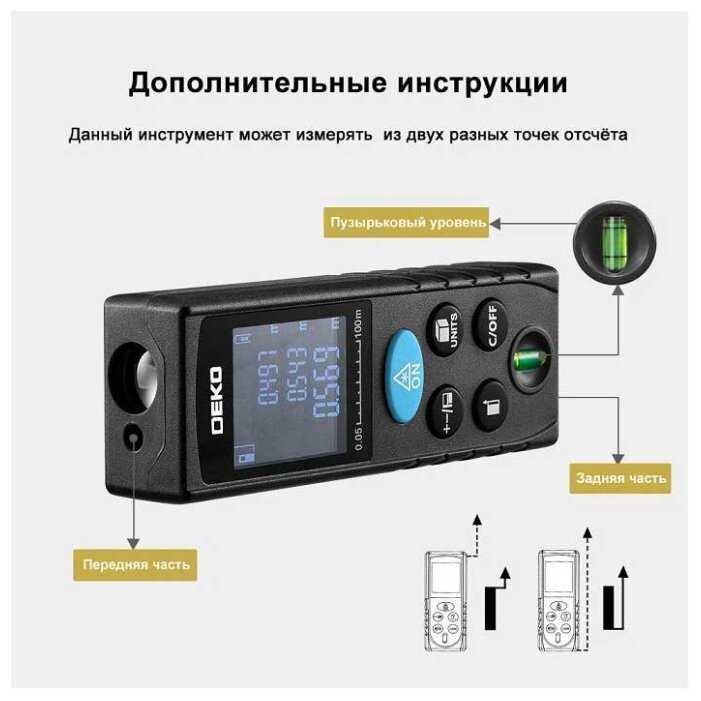 Лазерный дальномер DEKO LRD110-100m фотография 3