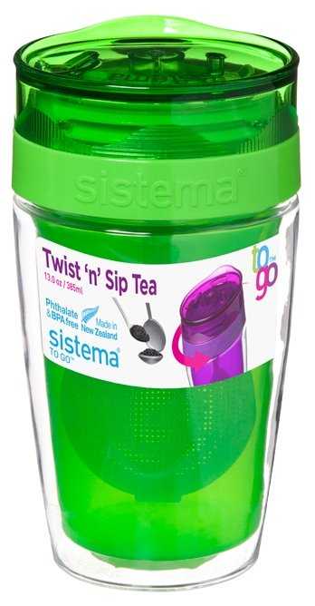 Термокружка Sistema Twist‘n’Sip Tea To Go, 0.37 л