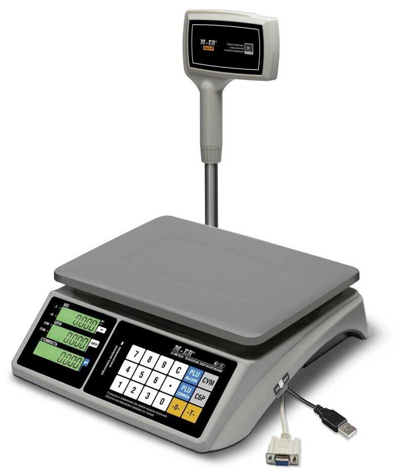 Торговые настольные весы M-ER 328 ACPX-15.2 TOUCH-M (RS232 и USB)