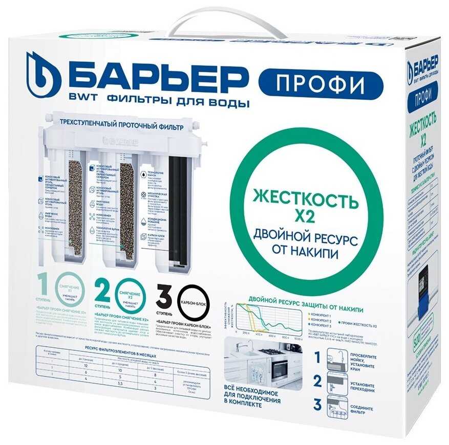 Фильтр под мойкой встраиваемый БАРЬЕР ПРОФИ Жесткость х2 фотография 15