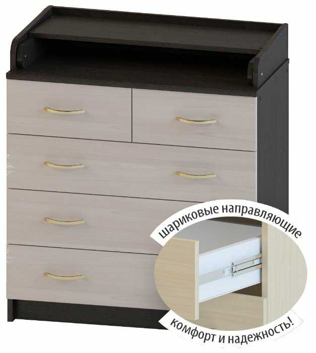 Пеленальный комод Атон Мебель Сириус 80/5 ЛДСП фотография 11