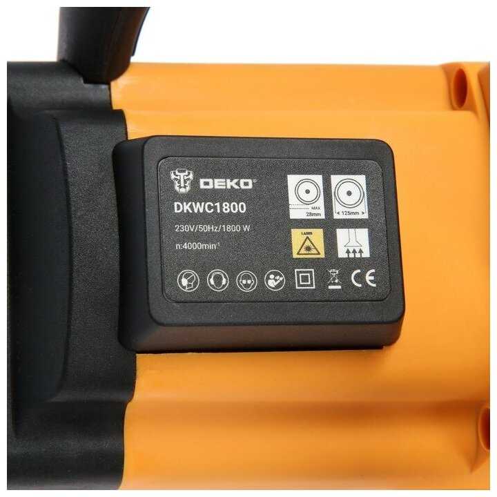 Штроборез DEKO DKWC1800, 125 мм, 1800 Вт, лазерный указатель фотография 13
