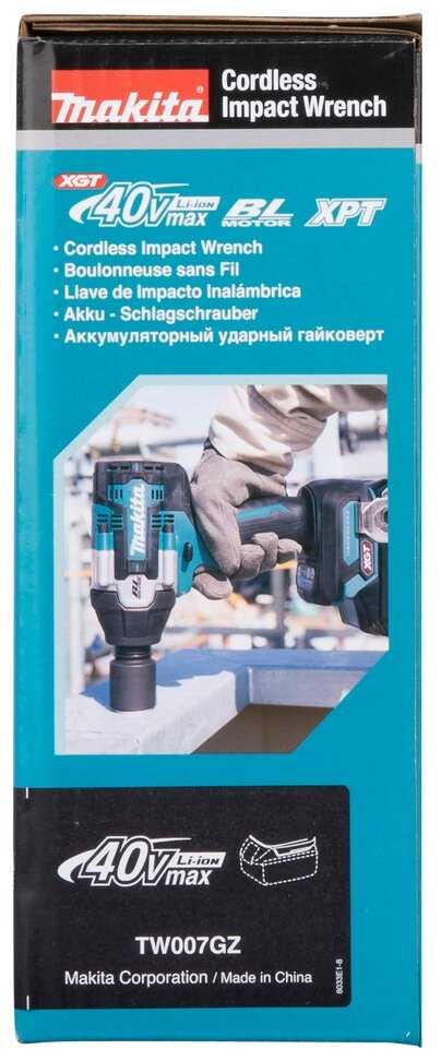 Аккумуляторный ударный гайковерт Makita TW007GZ, без аккумулятора фотография 11