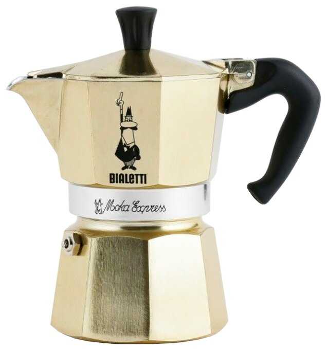 Гейзерная кофеварка Bialetti Moka Express Color, 130 мл фотография 1
