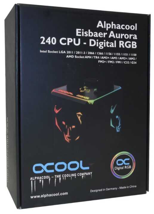 Система водяного охлаждения для процессора Alphacool Eisbaer Aurora 240 фотография 3