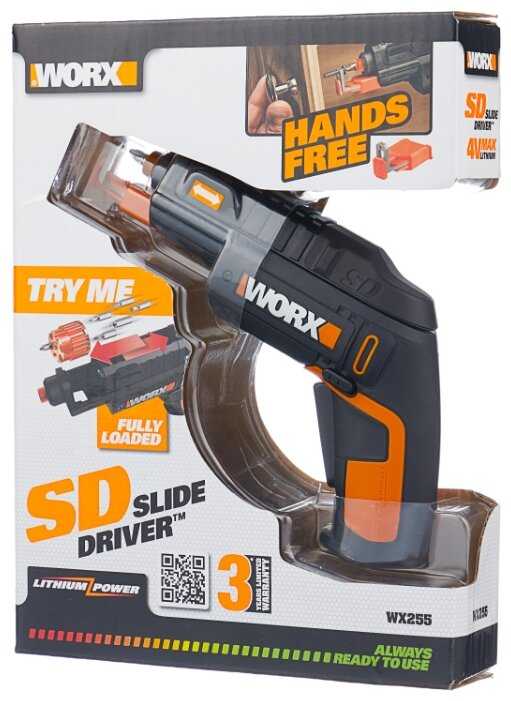 Аккумуляторная отвертка Worx WX255 SD фотография 3