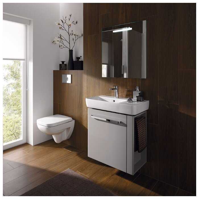 Чаша унитаза подвесная GEBERIT Renova Compact Square 206145000 с горизонтальным выпуском фотография 12