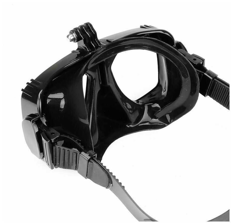 Маска для дайвинга GoPro Маска для дайвинга с трубкой и креплением для экшен камеры фотография 2