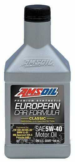 Синтетическое моторное масло AMSOIL European Car Formula Classic ESP Synthetic Motor Oil 5W-40