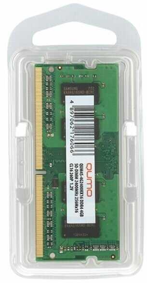 Оперативная память Qumo 4 ГБ DDR4 SODIMM (QUM4S-4G2400C16) фотография 5