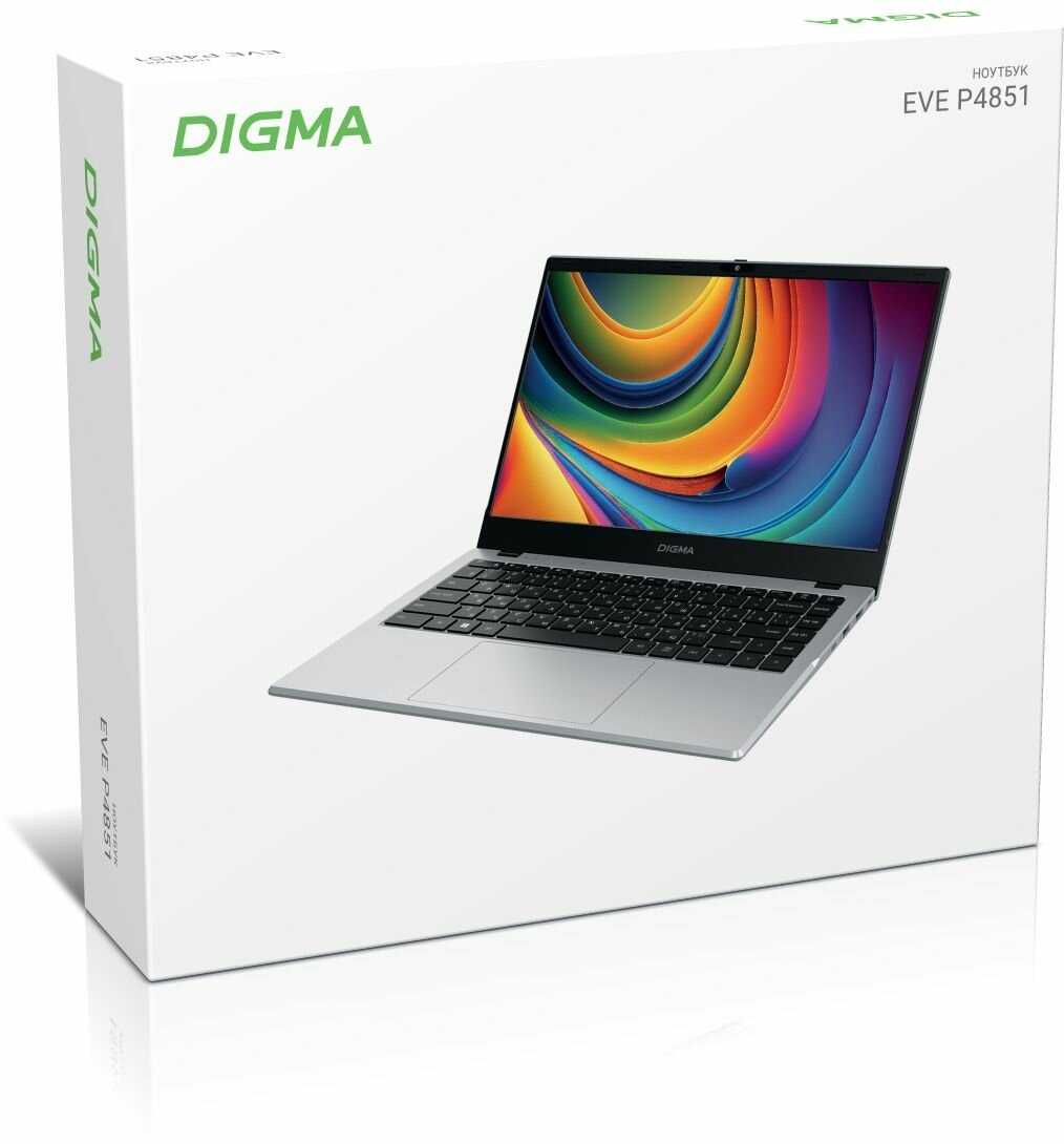 Ноутбук DIGMA Digma EVE P4851 N-series N200 16Gb SSD512Gb 14