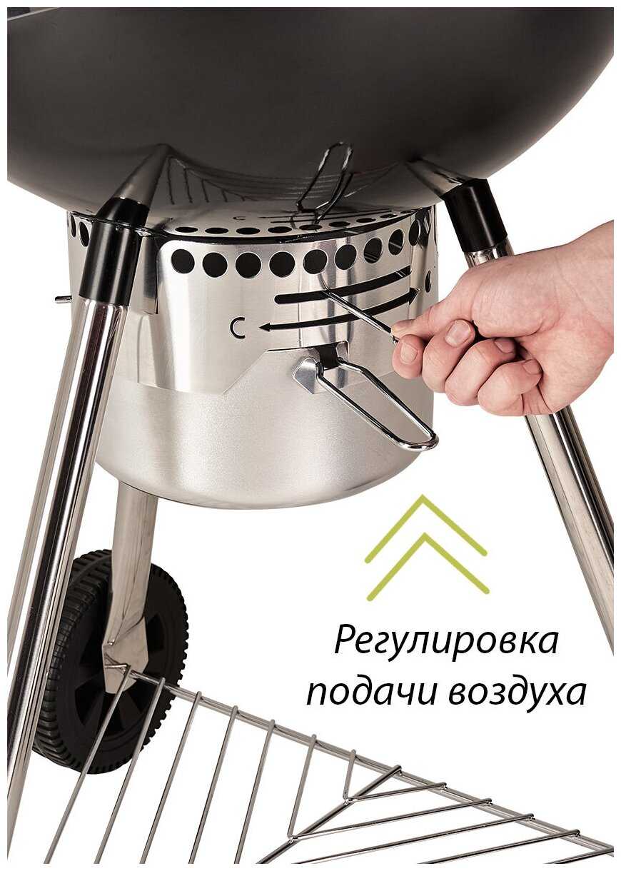 Гриль угольный Go Garden Premium 56 LUX, 70х58х102 см фотография 18