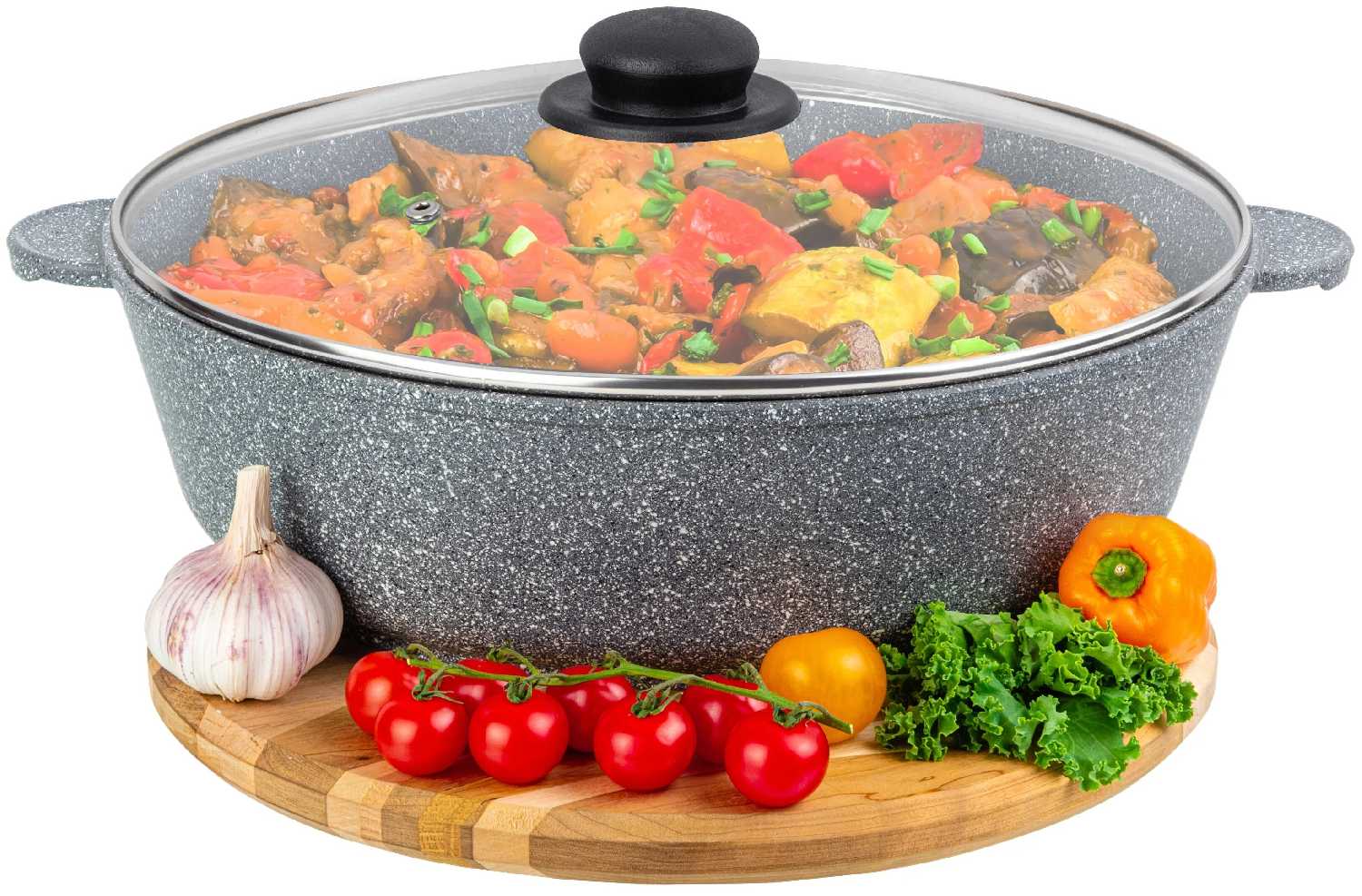 Сковорода-жаровня Elan gallery Гармония вкуса 120549/120328/120223, с крышкой, 32 см фотография 8