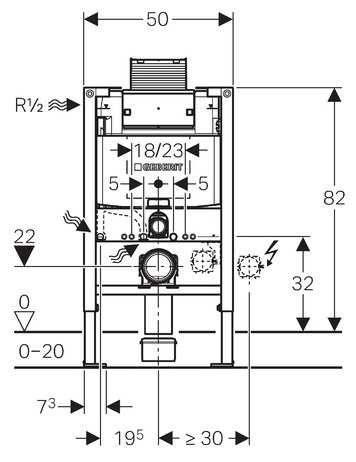 Рамная инсталляция GEBERIT Duofix Omega 111.003.00.1 фотография 1