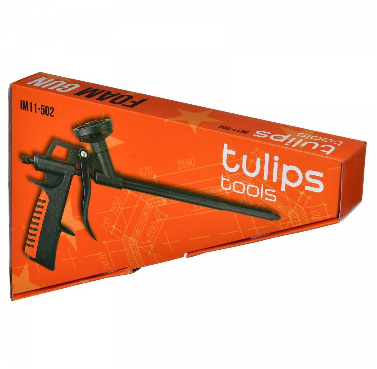 Пистолет для монтажной пены Tulips tools IM11-502, с тефлоновым покрытием, регулируемый. фотография 1