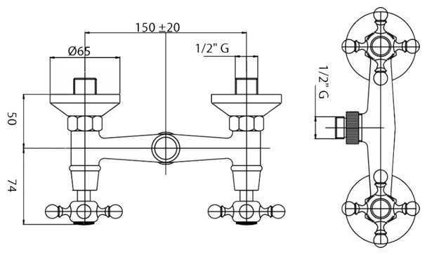 Смеситель для душа CEZARES Golf DS-03/24, вентильный фотография 1