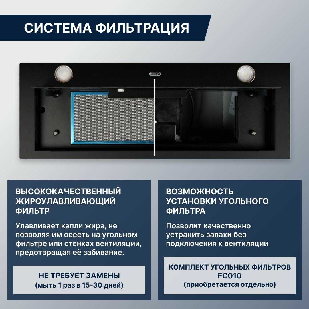 Кухонная вытяжка DeLonghi COSETTA 825 NB фотография 5