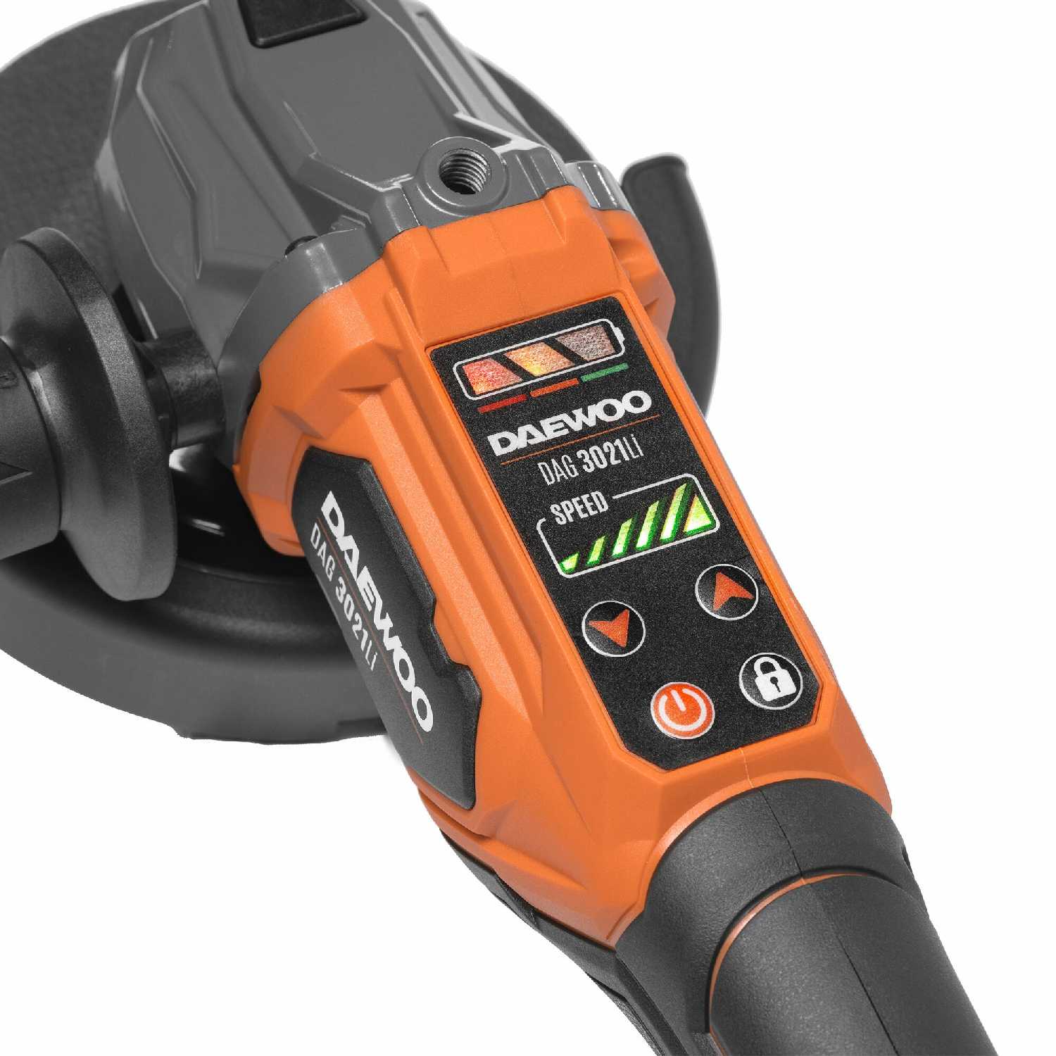Аккумуляторная УШМ DAEWOO DAG 3021Li SET [21В, 125мм, Li-Ion 4А/ч + ЗУ] фотография 4