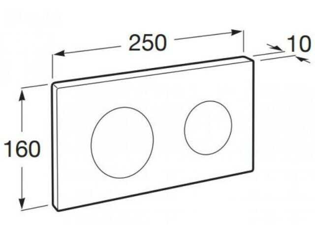 Клавиша для инсталляции Roca PL-10 двойной смыв (890089001) фотография 1