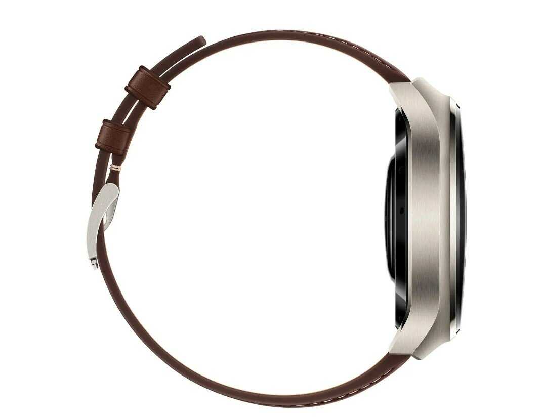 Смарт-часы HUAWEI Watch 4 Pro Titanium/Dark Brown Leather Strap фотография 3