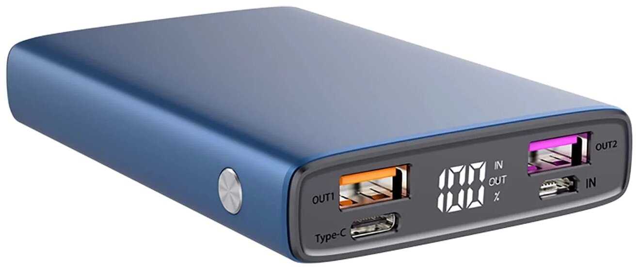 Портативный аккумулятор TFN Steel Mini LCD PD 10000 мА·ч (PB-274) фотография 1