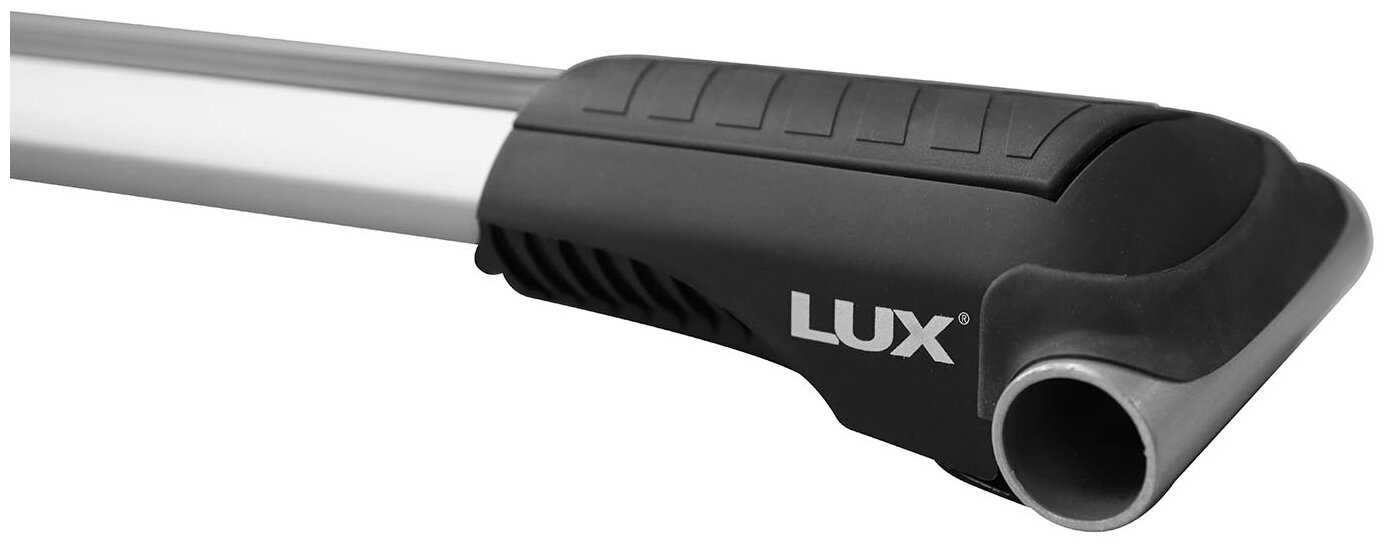 Багажник на крышу LUX HUNTER L46-R для TOYOTA HILUX VII пикап 2004-2015 классические рейлинги, на рейлинги с просветом, серый фотография 10